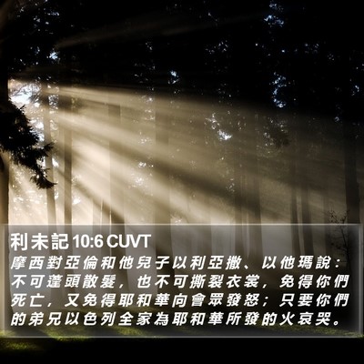 利 未 記 10:6 CUVT Bible Verse Image