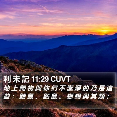 利 未 記 11:29 CUVT Bible Verse Image