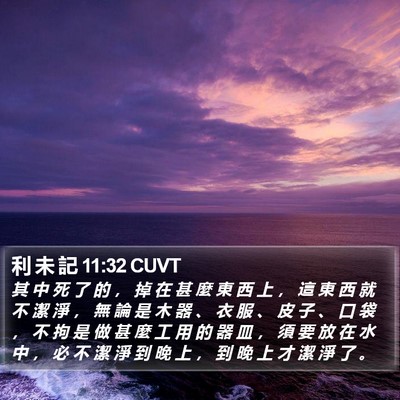 利 未 記 11:32 CUVT Bible Verse Image