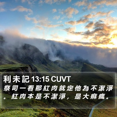 利 未 記 13:15 CUVT Bible Verse Image
