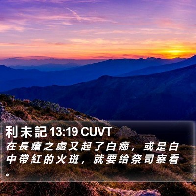利 未 記 13:19 CUVT Bible Verse Image