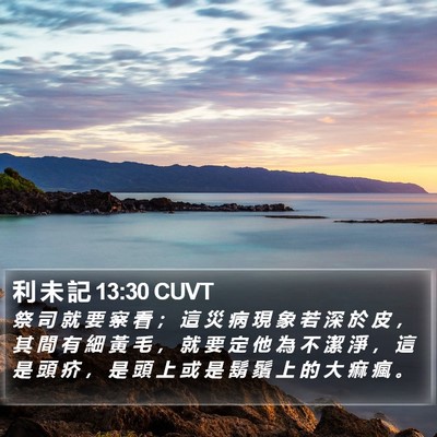 利 未 記 13:30 CUVT Bible Verse Image