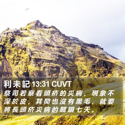 利 未 記 13:31 CUVT Bible Verse Image