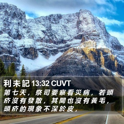 利 未 記 13:32 CUVT Bible Verse Image
