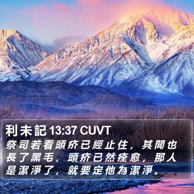 利 未 記 13:37 CUVT Bible Verse Image