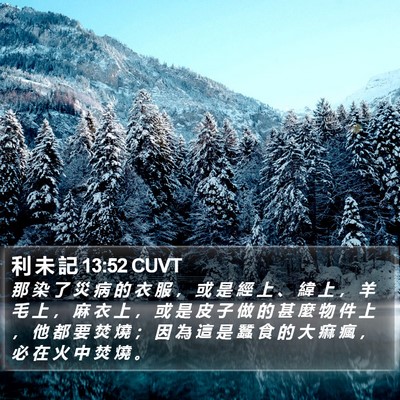 利 未 記 13:52 CUVT Bible Verse Image
