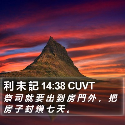 利 未 記 14:38 CUVT Bible Verse Image