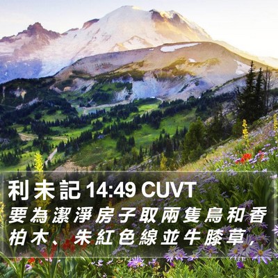 利 未 記 14:49 CUVT Bible Verse Image