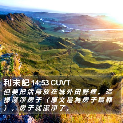 利 未 記 14:53 CUVT Bible Verse Image