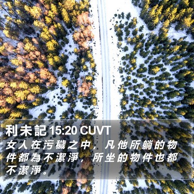 利 未 記 15:20 CUVT Bible Verse Image
