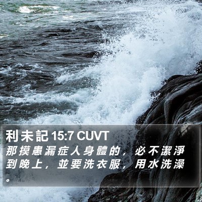 利 未 記 15:7 CUVT Bible Verse Image