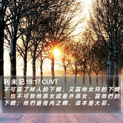 利 未 記 18:17 CUVT Bible Verse Image
