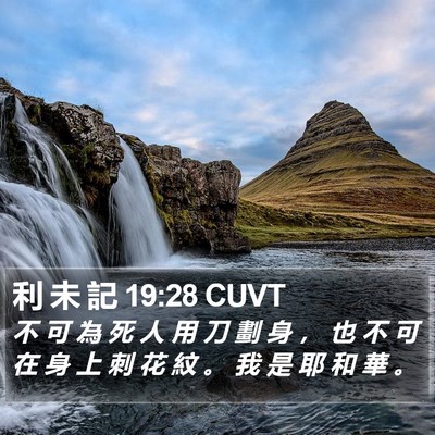 利 未 記 19:28 CUVT Bible Verse Image