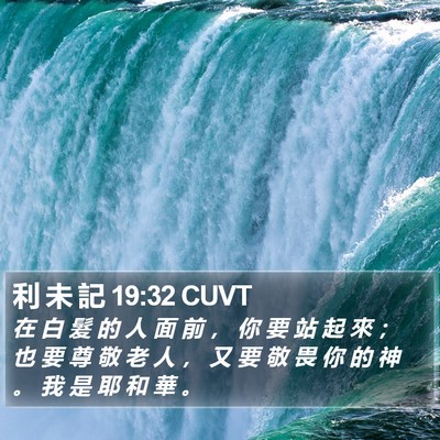 利 未 記 19:32 CUVT Bible Verse Image