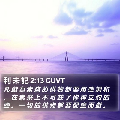 利 未 記 2:13 CUVT Bible Verse Image