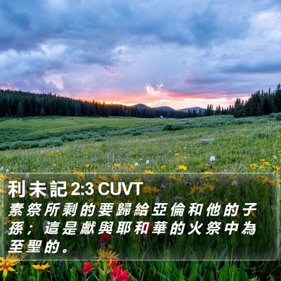 利 未 記 2:3 CUVT Bible Verse Image
