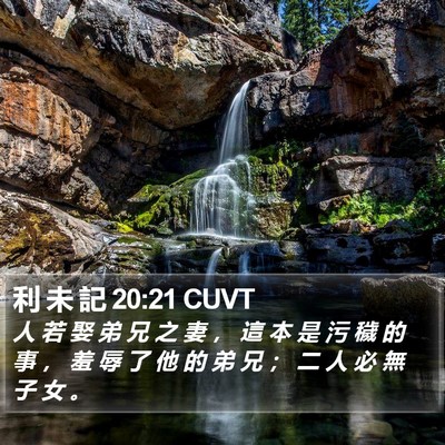 利 未 記 20:21 CUVT Bible Verse Image