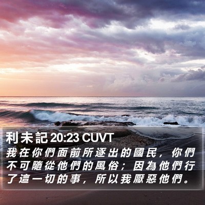 利 未 記 20:23 CUVT Bible Verse Image