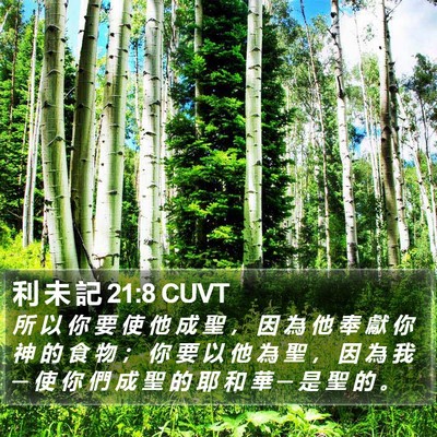 利 未 記 21:8 CUVT Bible Verse Image