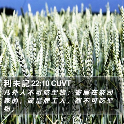 利 未 記 22:10 CUVT Bible Verse Image
