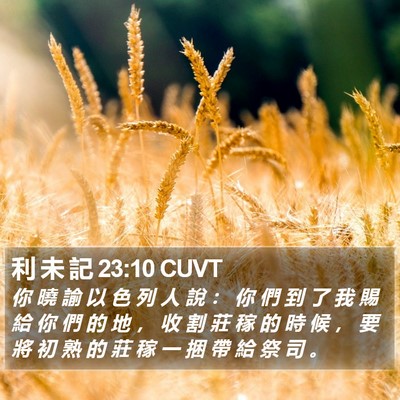 利 未 記 23:10 CUVT Bible Verse Image