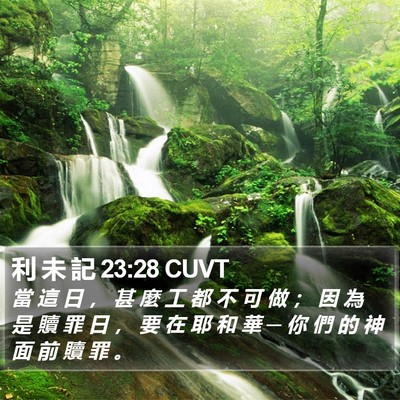 利 未 記 23:28 CUVT Bible Verse Image