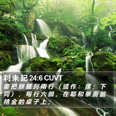 利 未 記 24:6 CUVT Bible Verse Image