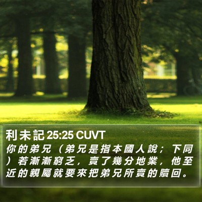 利 未 記 25:25 CUVT Bible Verse Image
