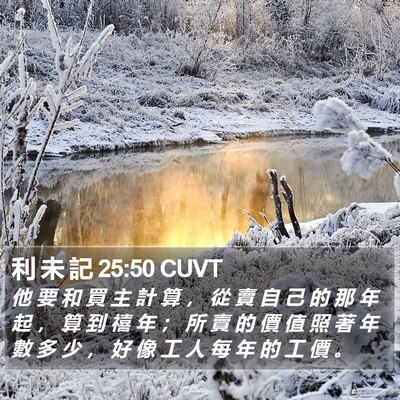 利 未 記 25:50 CUVT Bible Verse Image