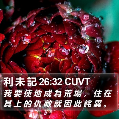利 未 記 26:32 CUVT Bible Verse Image