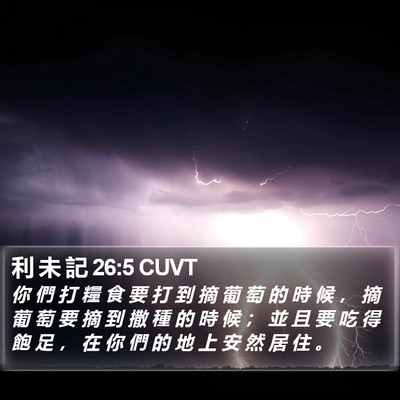 利 未 記 26:5 CUVT Bible Verse Image