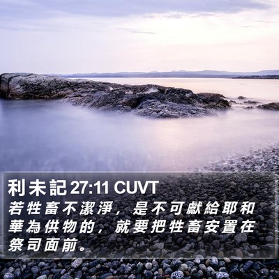 利 未 記 27:11 CUVT Bible Verse Image