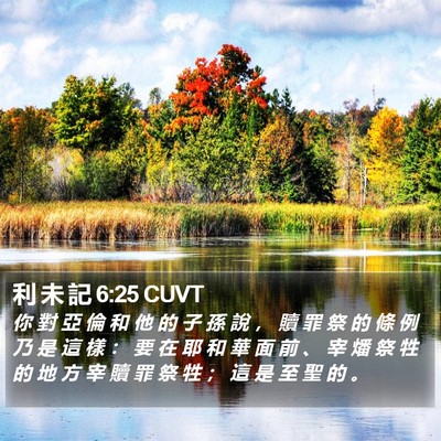 利 未 記 6:25 CUVT Bible Verse Image