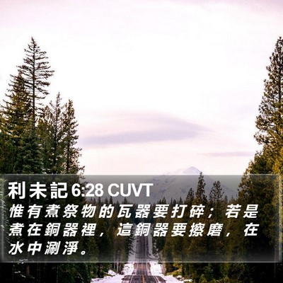 利 未 記 6:28 CUVT Bible Verse Image
