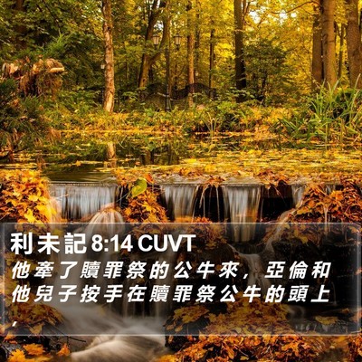 利 未 記 8:14 CUVT Bible Verse Image