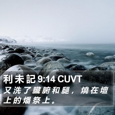 利 未 記 9:14 CUVT Bible Verse Image