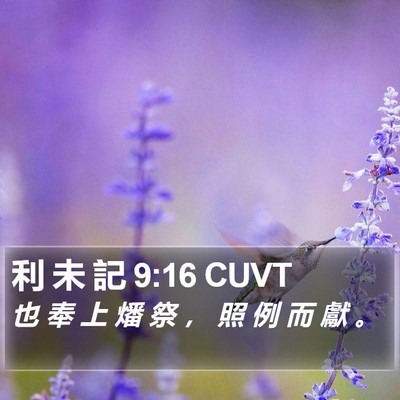 利 未 記 9:16 CUVT Bible Verse Image