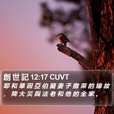 創 世 記 12:17 CUVT Bible Verse Image