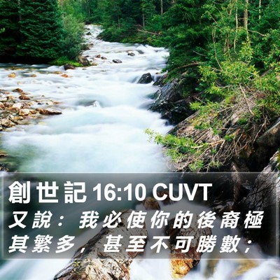 創 世 記 16:10 CUVT Bible Verse Image