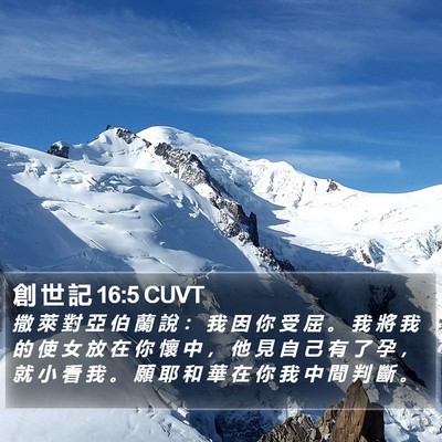 創 世 記 16:5 CUVT Bible Verse Image