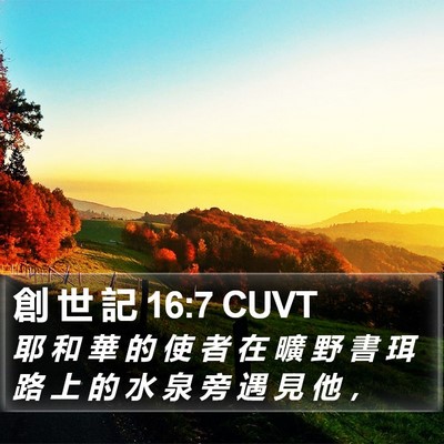 創 世 記 16:7 CUVT Bible Verse Image