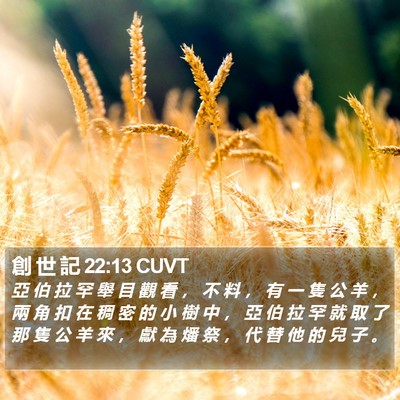 創 世 記 22:13 CUVT Bible Verse Image