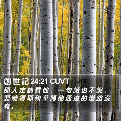 創 世 記 24:21 CUVT Bible Verse Image