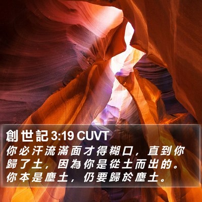 創 世 記 3:19 CUVT Bible Verse Image