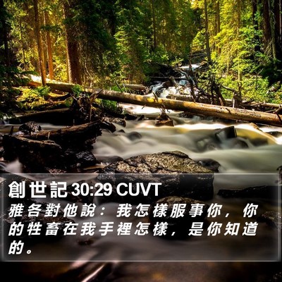 創 世 記 30:29 CUVT Bible Verse Image