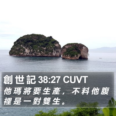 創 世 記 38:27 CUVT Bible Verse Image