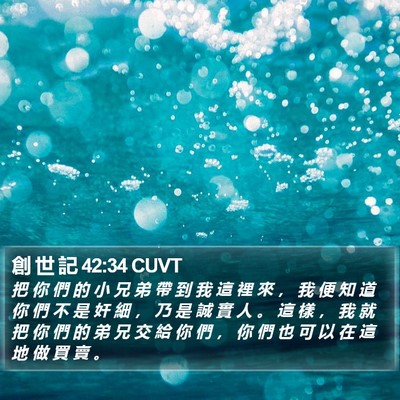 創 世 記 42:34 CUVT Bible Verse Image