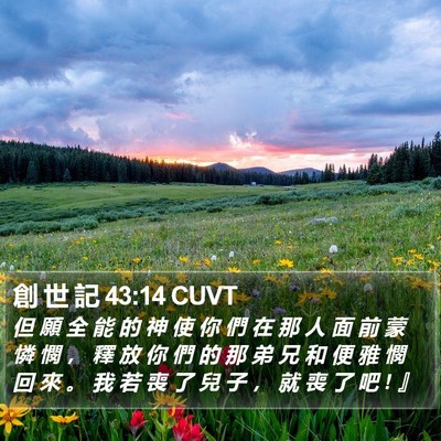 創 世 記 43:14 CUVT Bible Verse Image