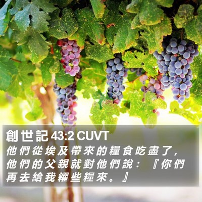 創 世 記 43:2 CUVT Bible Verse Image