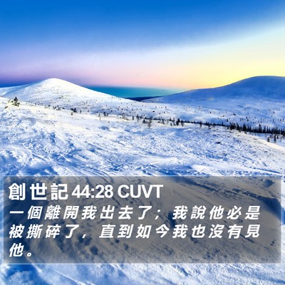 創 世 記 44:28 CUVT Bible Verse Image